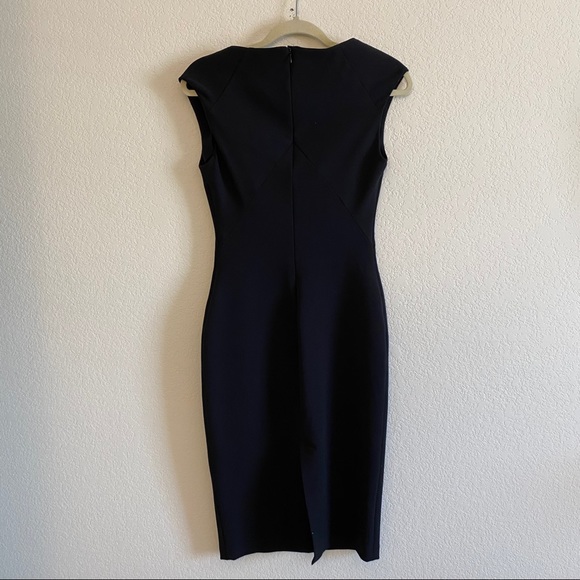 Zara | Zara Women Black Midi Professional Dress XS - Picture 9 of 12